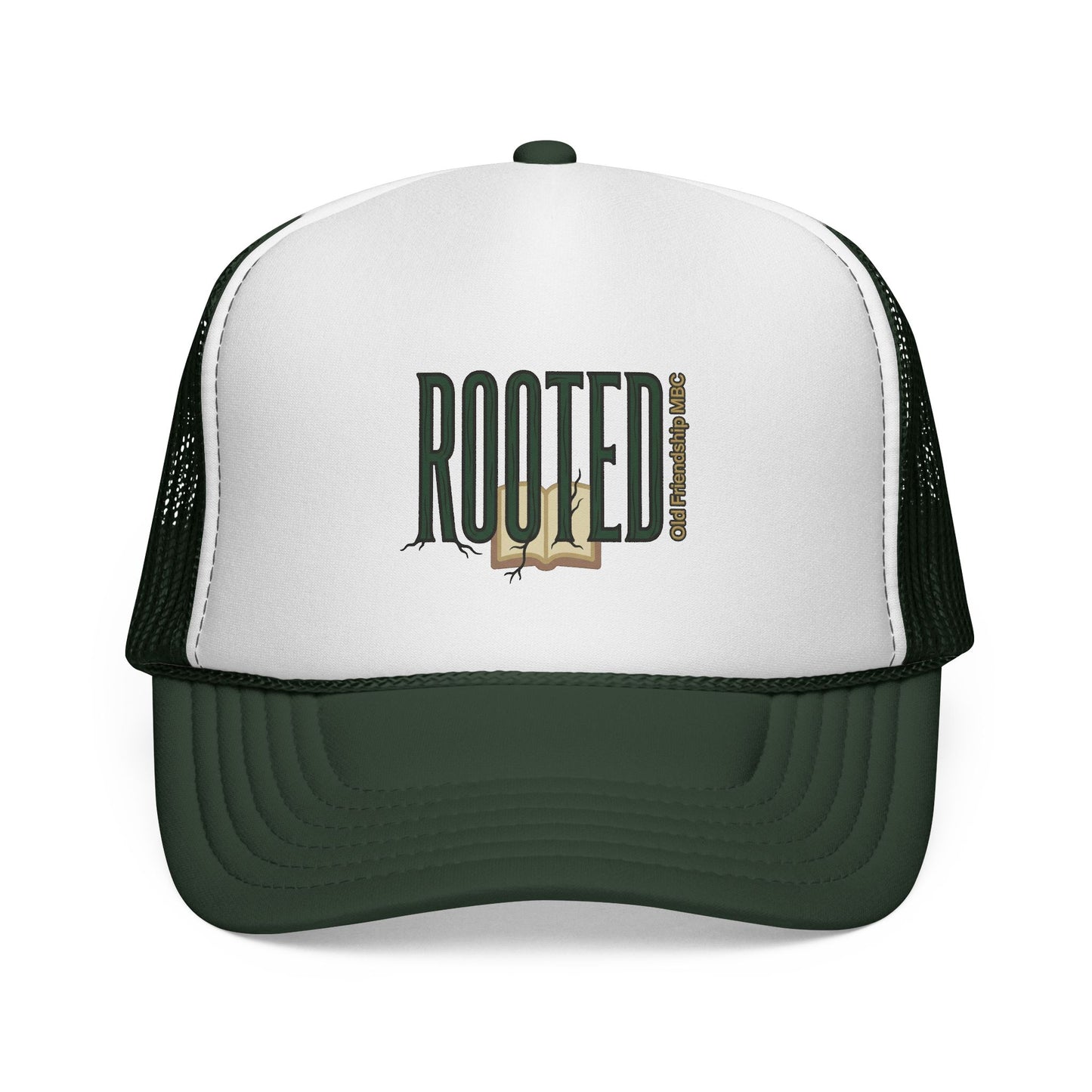 Rooted Trucker Hat — Vintage Bible & Roots Faith Cap