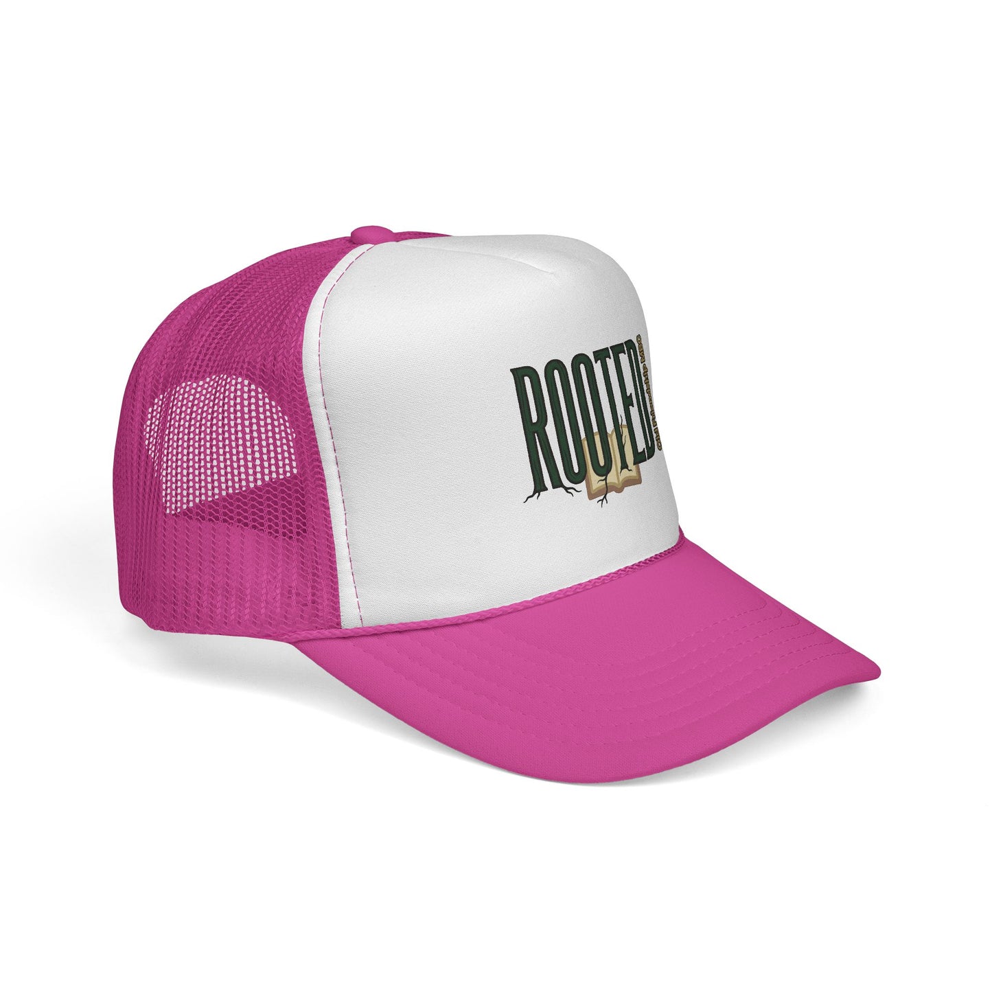 Rooted Trucker Hat — Vintage Bible & Roots Faith Cap