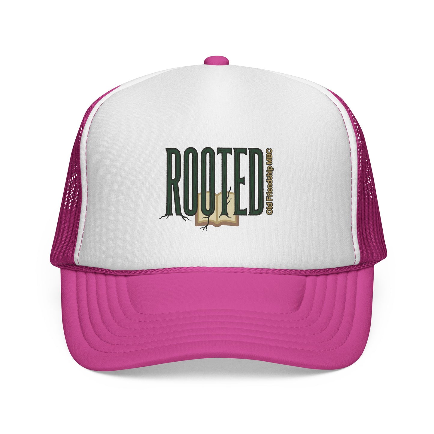 Rooted Trucker Hat — Vintage Bible & Roots Faith Cap